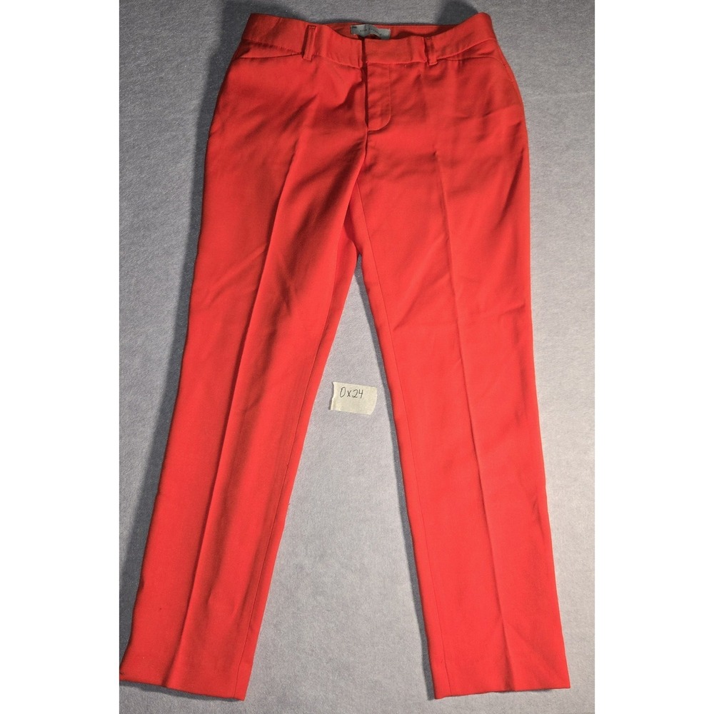 Gap Womens Pants 0 x 24 Red Slim Cropped Pockets Work Wear Casual Holiday